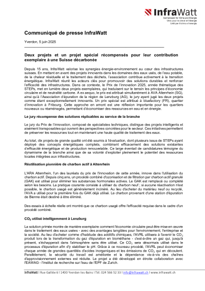 Communiqué de presse prix de l’innovation FR 2025